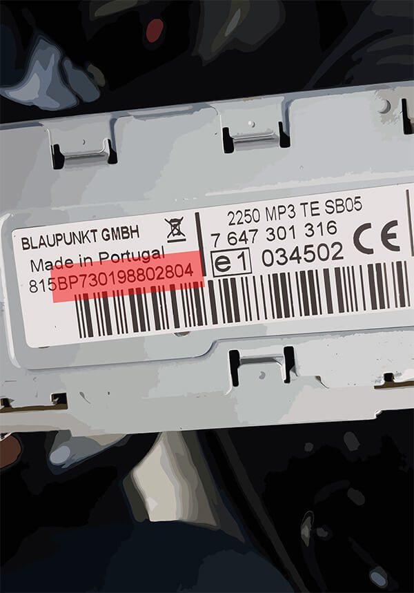 BLAUPUNKT RADIO CODE