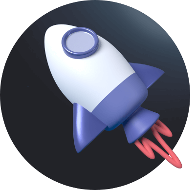 blue rocket icon