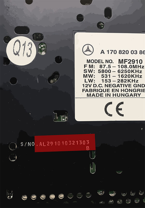 Mercedes Alpine serial number