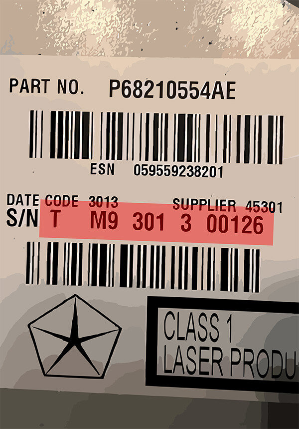 chrysler tm9 serial number