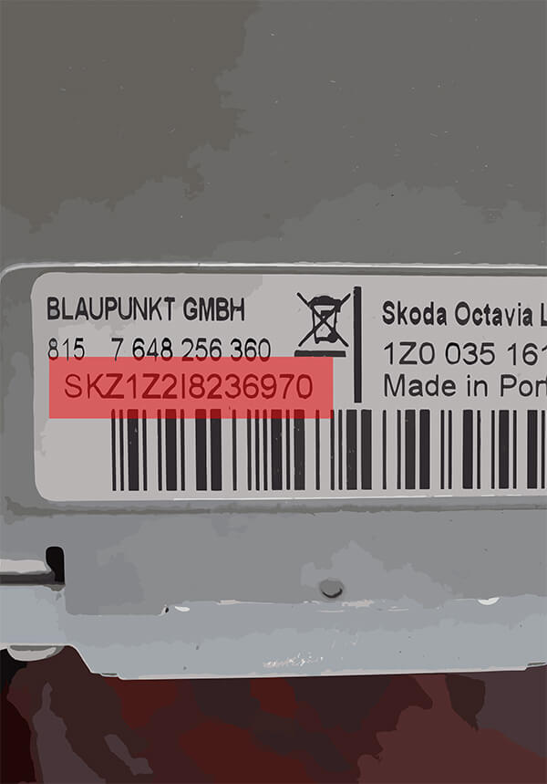 blaupunkt skoda radio seriennummer